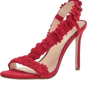 Jessica Simpson Red Floral Heels. Size 7.5